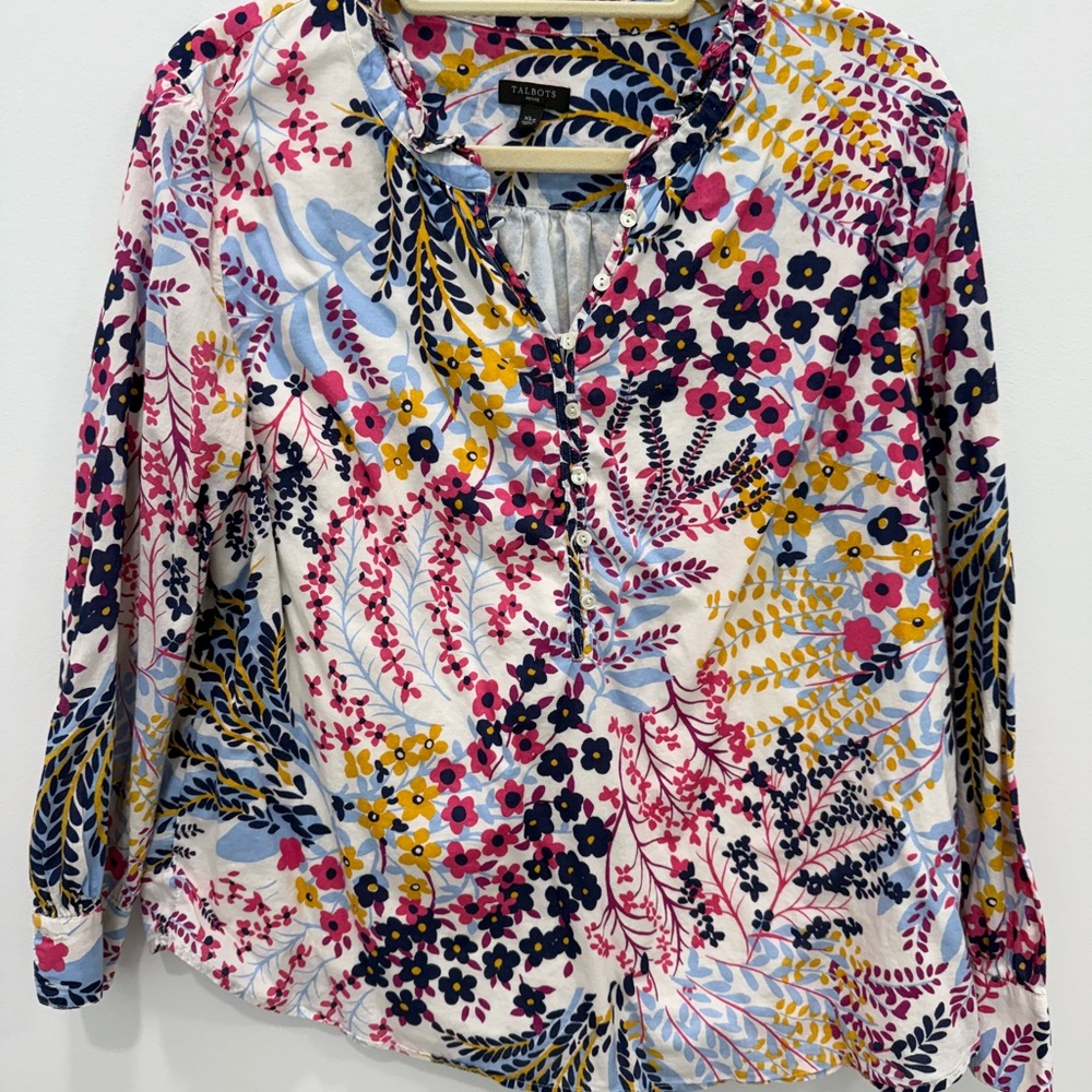 Talbots Floral Blouse long sleeve